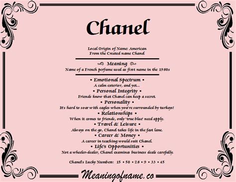 chanel meaning in english